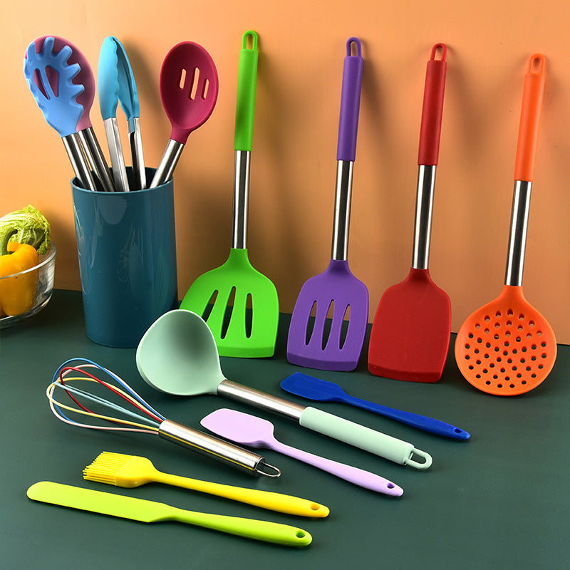 Color Silicone Cooking Shovel Spoon 14 Sets